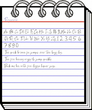 Rosseate Regular animated font preview