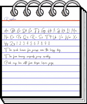 Rossellia Regular animated font preview