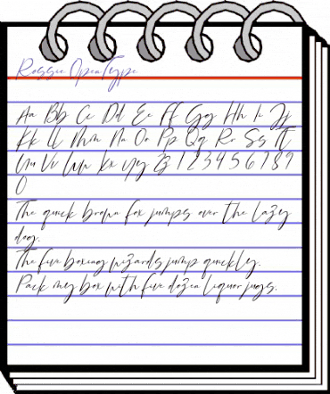 Rossie Regular animated font preview