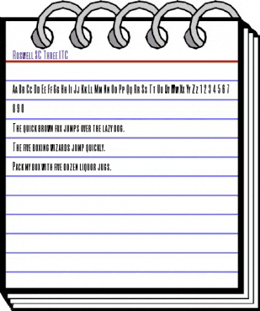 Roswell SC Three ITC Medium animated font preview