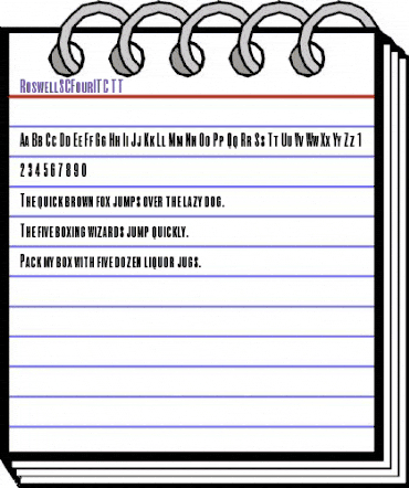 RoswellSCFourITC TT Regular animated font preview