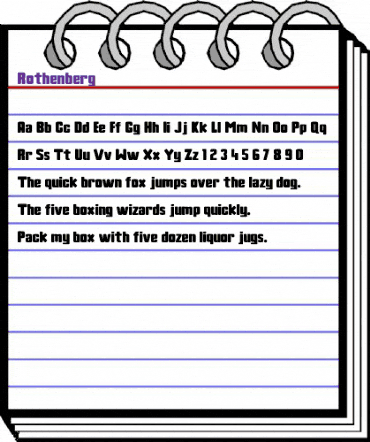 Rothenberg Regular animated font preview