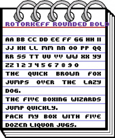 ROTORkeff Rounded Bold Regular animated font preview
