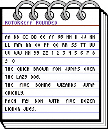 ROTORkeff Rounded Regular animated font preview
