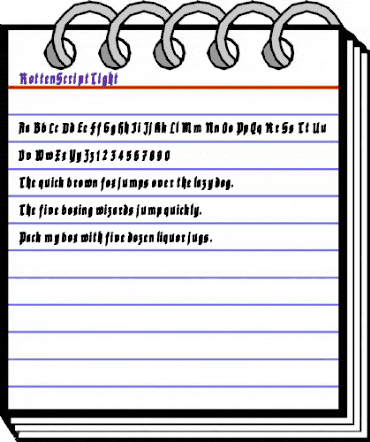 RottenScript Regular animated font preview