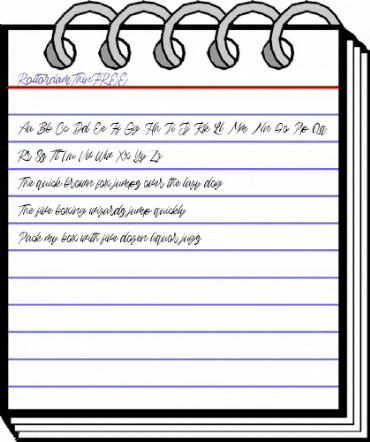 Rottordam Thin FREE Regular animated font preview