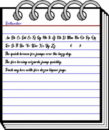 Rottweiler Regular animated font preview