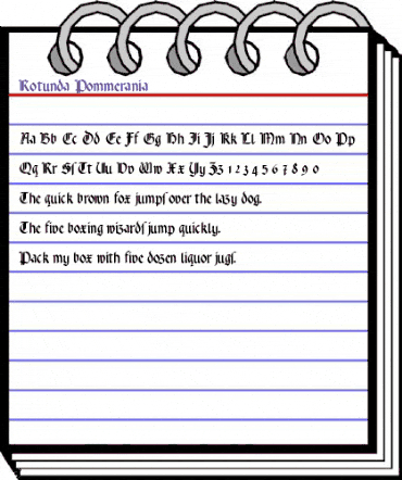 Rotunda Pommerania Regular animated font preview