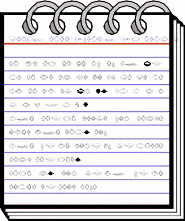 Rough Calligraphic Frames Regular animated font preview