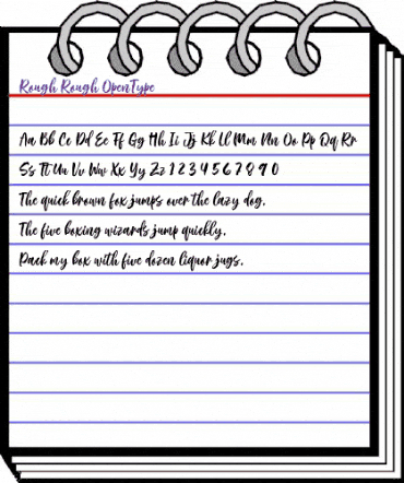 Rough Rough Regular animated font preview
