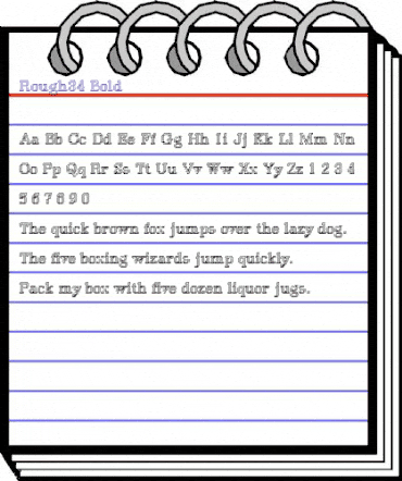 Rough34 Bold animated font preview