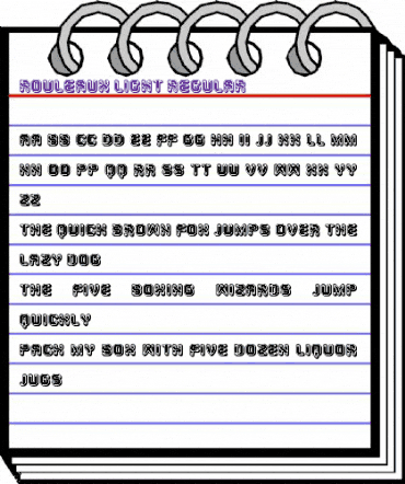 Rouleaux Light Regular animated font preview