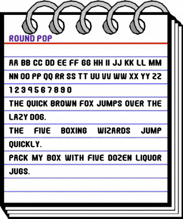 Round Pop Regular animated font preview