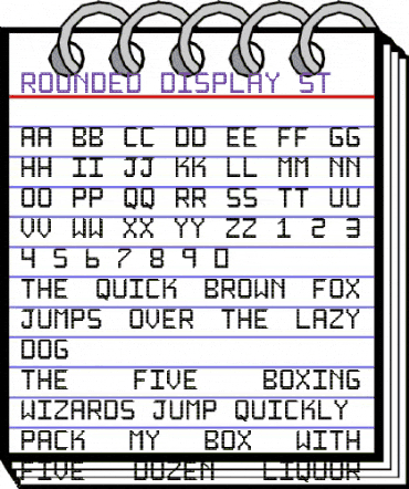 Rounded display St Regular animated font preview