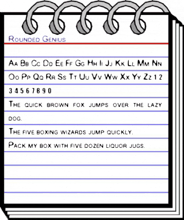 Rounded Genius Regular animated font preview