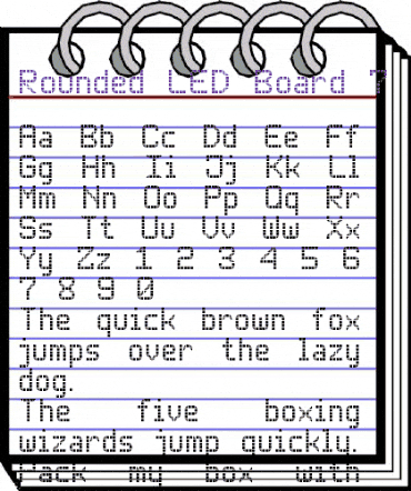Rounded LED Board-7 Regular animated font preview
