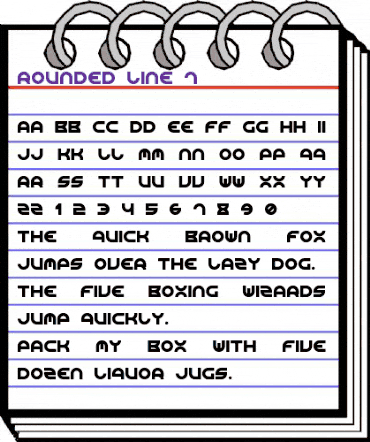 Rounded Line 7 Regular animated font preview