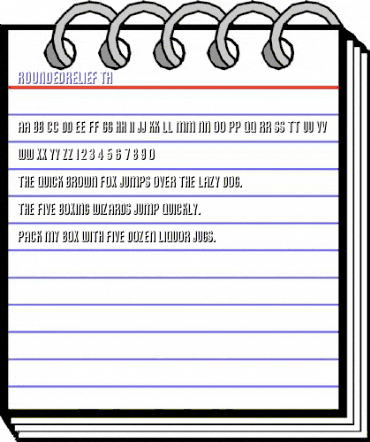 RoundedRelief Th Regular animated font preview