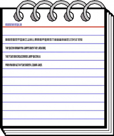 Roundeur Regular animated font preview