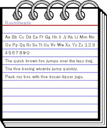 Roundheads Regular animated font preview