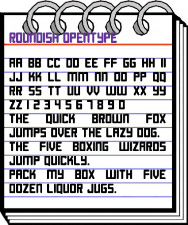 Roundish Regular animated font preview
