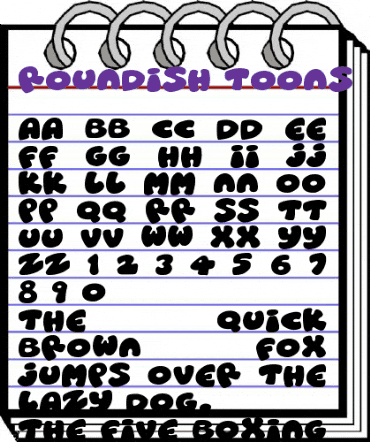 Roundish Toons Regular animated font preview