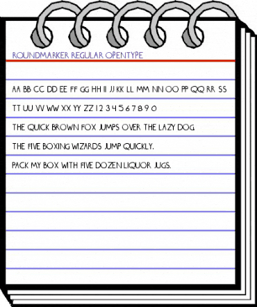 Roundmarker Regular animated font preview