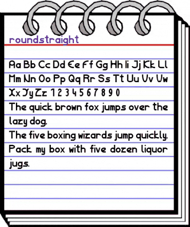 roundstraight Regular animated font preview