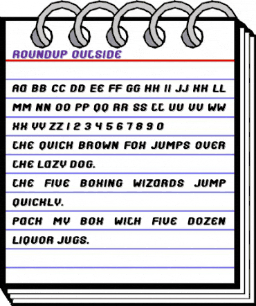 Roundup Regular animated font preview