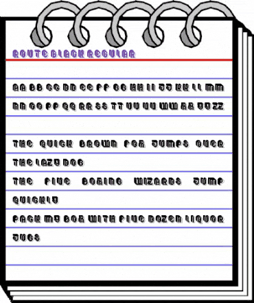 Route Black Regular animated font preview