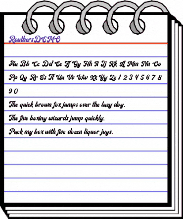 Routhers DEMO Regular animated font preview