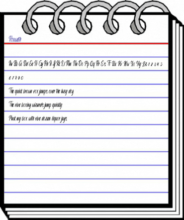 Rouweth Regular animated font preview