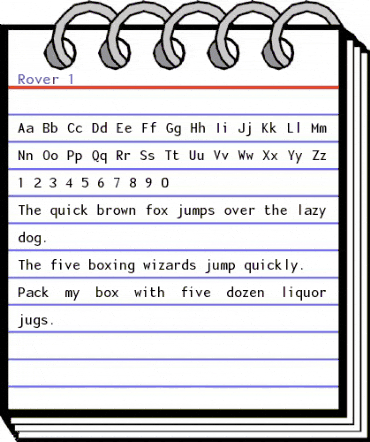 Rover 1 Regular animated font preview