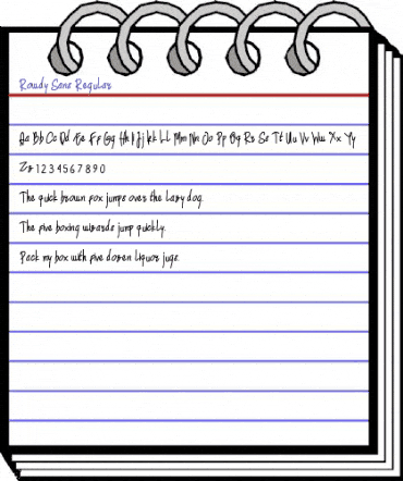 Rowdy Sans Regular animated font preview