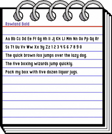 Rowland Bold animated font preview