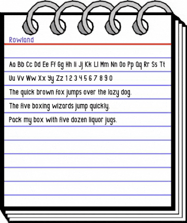 Rowland Regular animated font preview