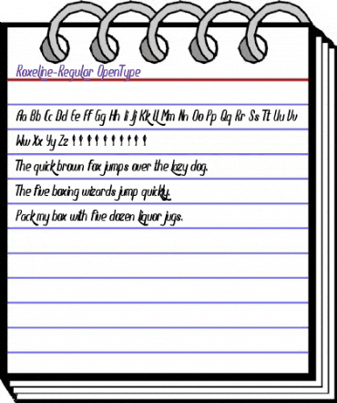 Roxeline Regular animated font preview