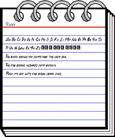 Roxer Regular animated font preview