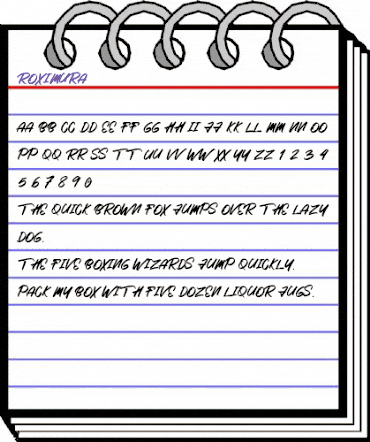 Roximura Regular animated font preview