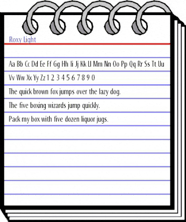 Roxy Regular animated font preview