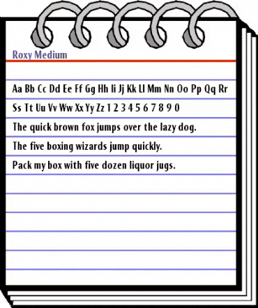 Roxy Regular animated font preview