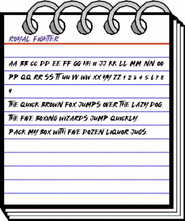 Royal Fighter Regular animated font preview