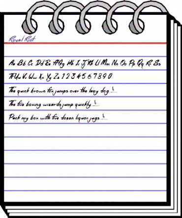 Royal Riot Regular animated font preview