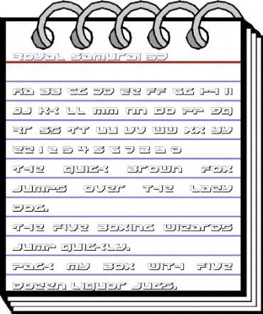 Royal Samurai 3D Regular animated font preview