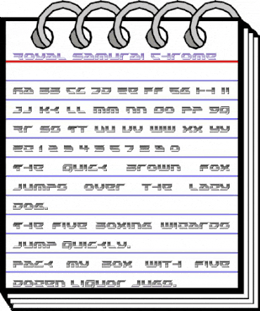 Royal Samurai Chrome Regular animated font preview