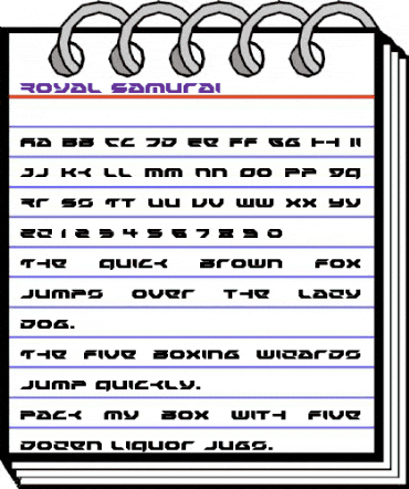 Royal Samurai Regular animated font preview