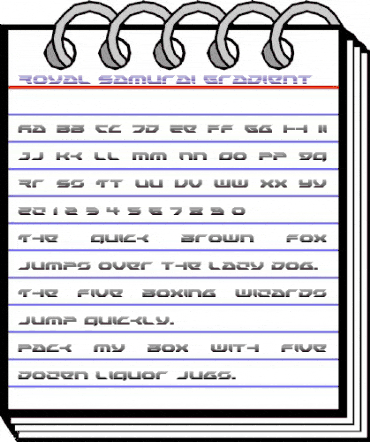 Royal Samurai Gradient Regular animated font preview