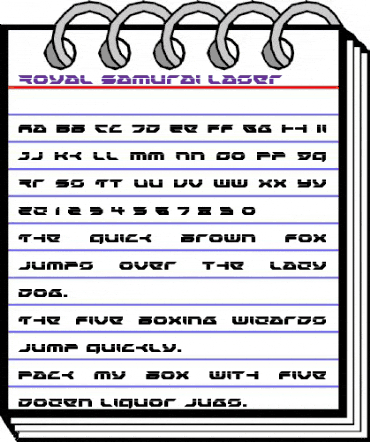 Royal Samurai Laser Regular animated font preview