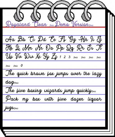 Royaland Clean animated font preview