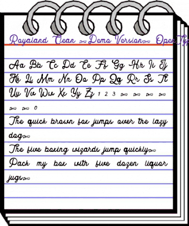 Royaland Clean animated font preview